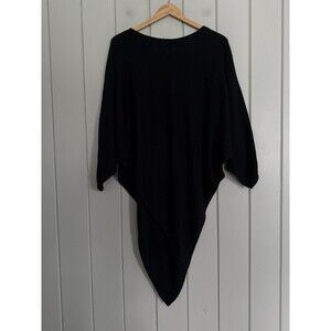 Lululemon Mantra Scarf One Size Black Poncho Sweater Knit